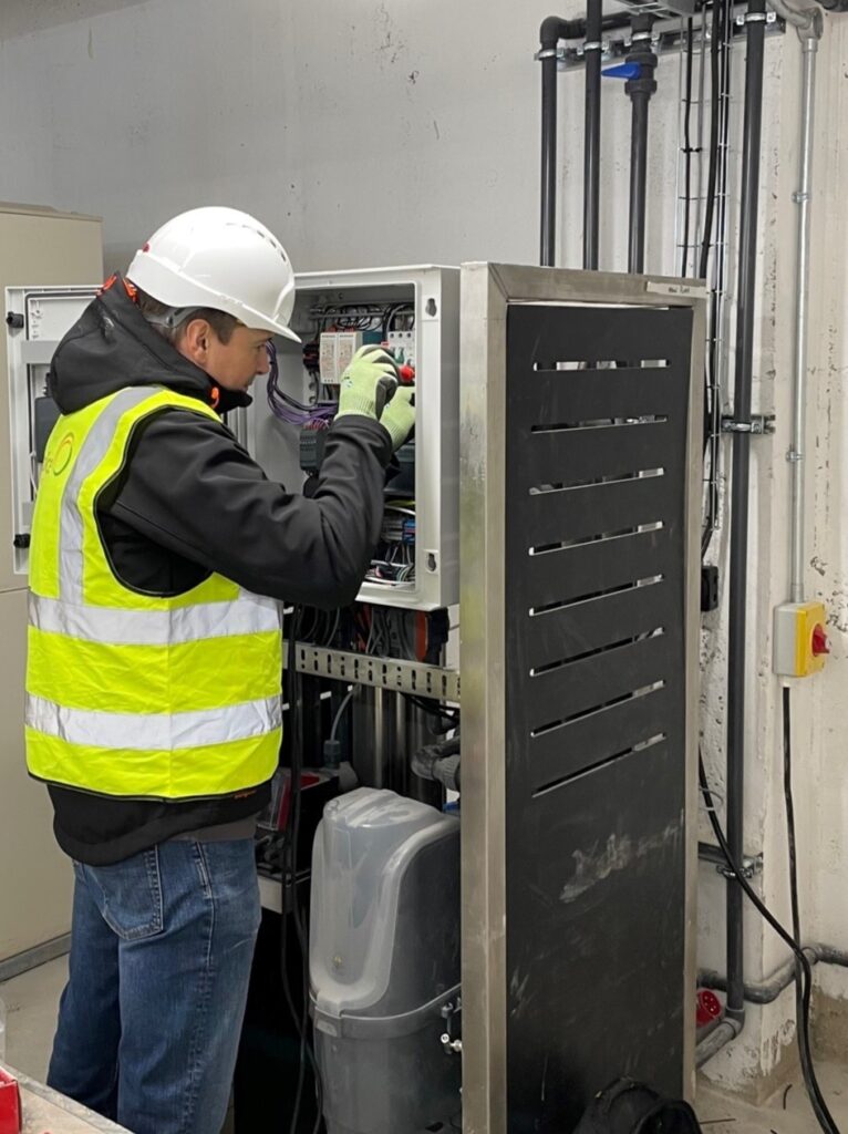 Control Panel being commissioned by engineer