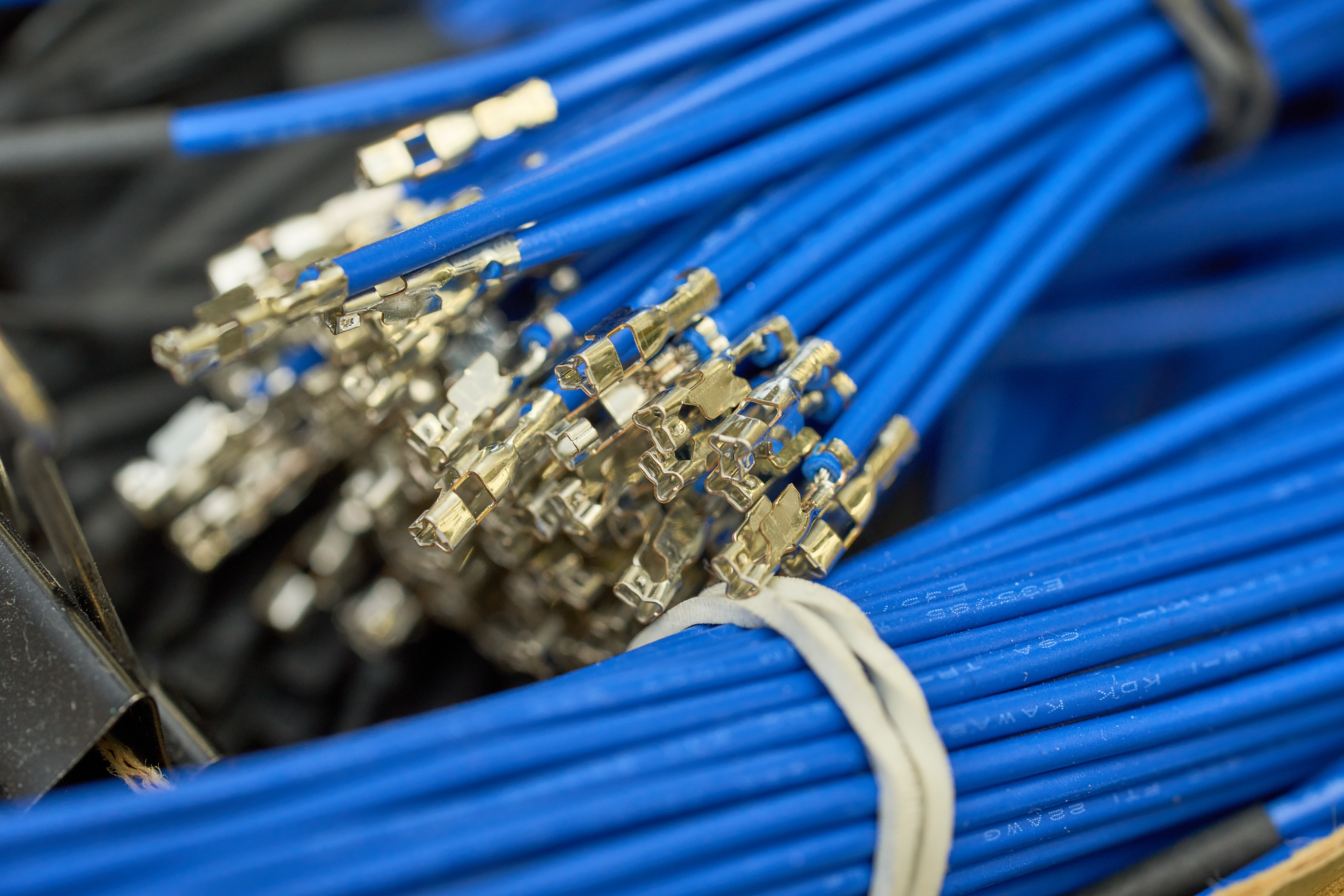 Image showing Collection of Blue Cable Assemblies